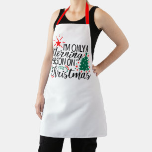 Delantal Humor de XMAS Sólo una persona matutina sobre Na