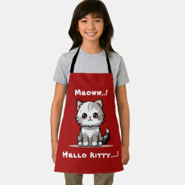 Delantal Humor divertido de catas de gato lindo