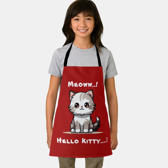 Delantal Humor divertido de catas de gato lindo (in situ)
