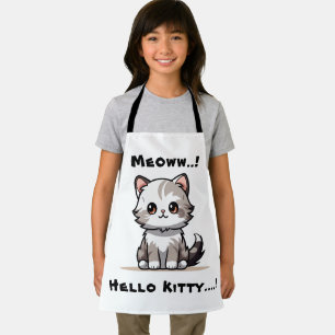 Delantal Humor divertido de catas de gato lindo