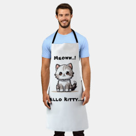 Delantal Humor divertido de catas de gato lindo