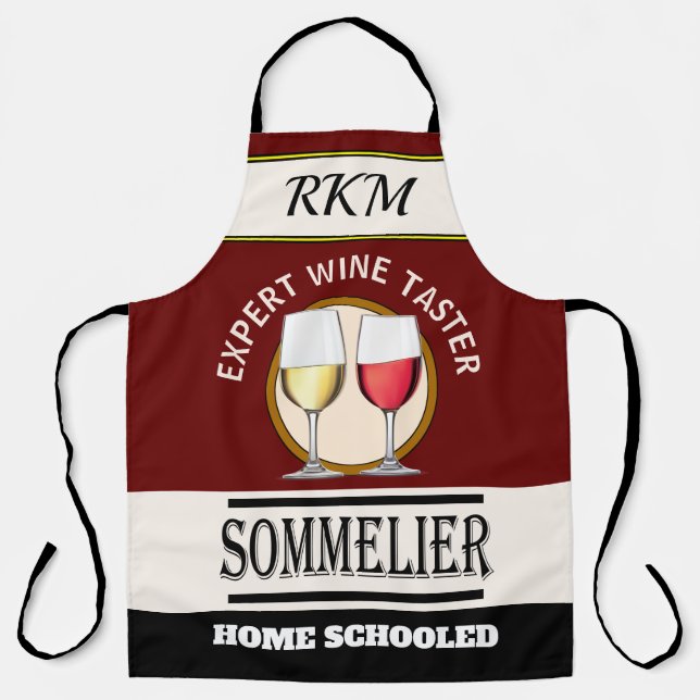 Delantal Humor Expert WINE Taster All-Over Print (Anverso)