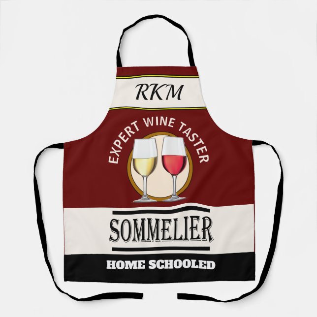 Delantal Humor Expert WINE Taster All-Over Print (Anverso)