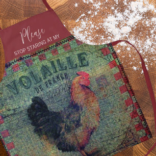 Delantal Humor gracioso y sucio de gallo para él