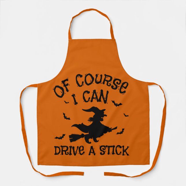 Delantal Humor Por Supuesto Que Puedo Conducir Un Palo Hall (Anverso)