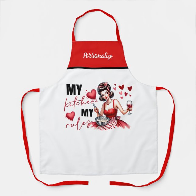 Delantal Humor sarcástico divertido de Glam Housewife de re (Anverso)