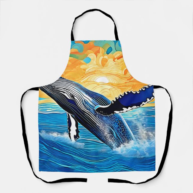 Delantal Humpback Sunset Leap Art (Anverso)