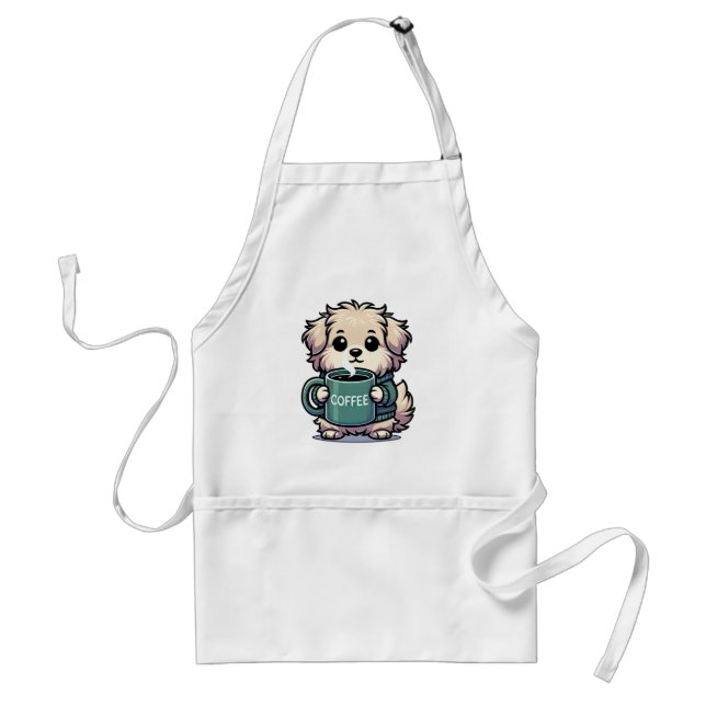 Delantal Hund mit Kaffeetasse (Frente)