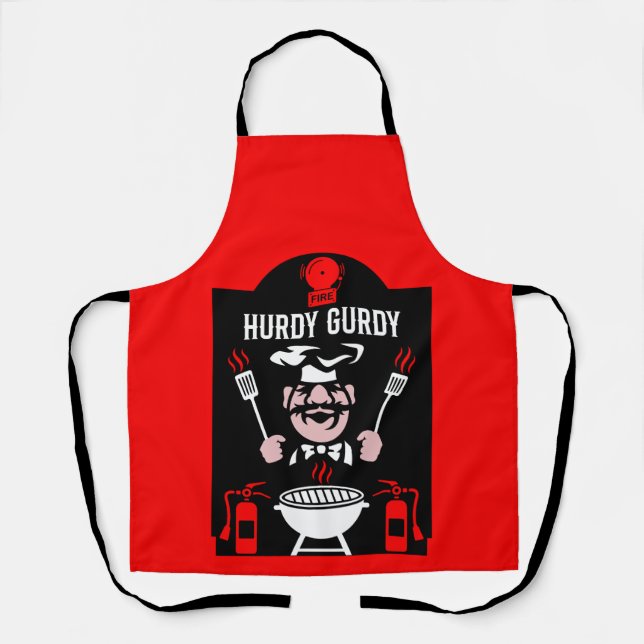 Delantal Hurdy Gurdy, Chef divertido (Anverso)