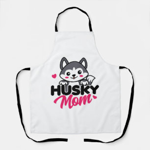 Delantal Husky Dog Mom Cute Kawaii Design