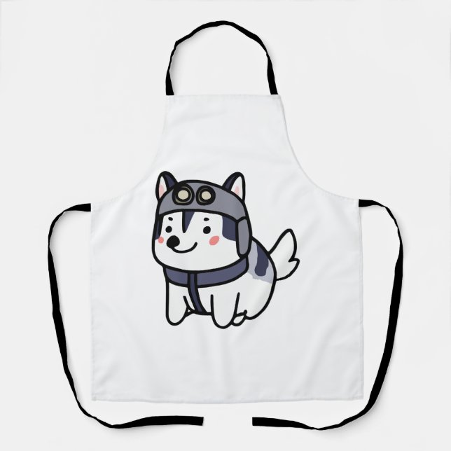 Delantal Husky Pilot Dog Lover Malamute (Anverso)