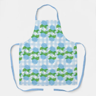Delantal Hydrangea Apron azul y blanco nimilenario