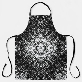 Delantal Hypnotic Abstract Black And White Modern Art