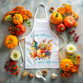 Delantal I cook with love on Thanksgiving