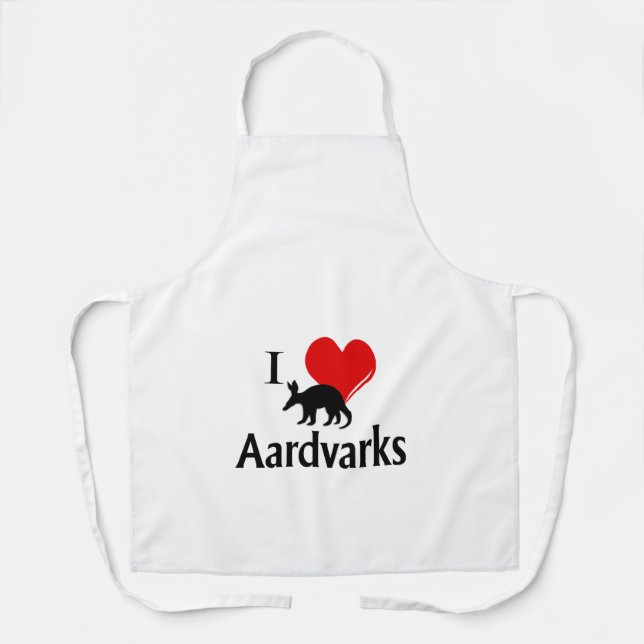 Delantal I Heart Aardvarks (Anverso)