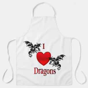 Delantal I Heart Dragons