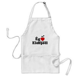 Delantal I Heart (Love) Volcanes [Ég Elska Eldfjöll]