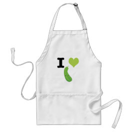 Delantal I Heart Zucchini Cute Kawaii Zucchini