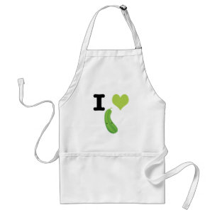 Delantal I Heart Zucchini Cute Kawaii Zucchini