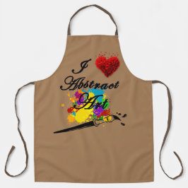 Delantal I LOVE ABSTRACT ART  de Christèle Chabrette