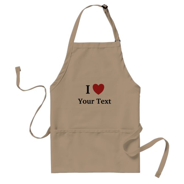 Delantal I Love Apron Personalisable Add Text Man Gift Idea (Frente)