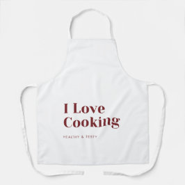 Delantal I Love Cooking Apron Healthy & Tasty Kitchen Wear 