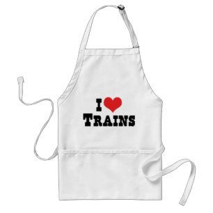 Delantal I Love Heart Trains - Model Train Lover