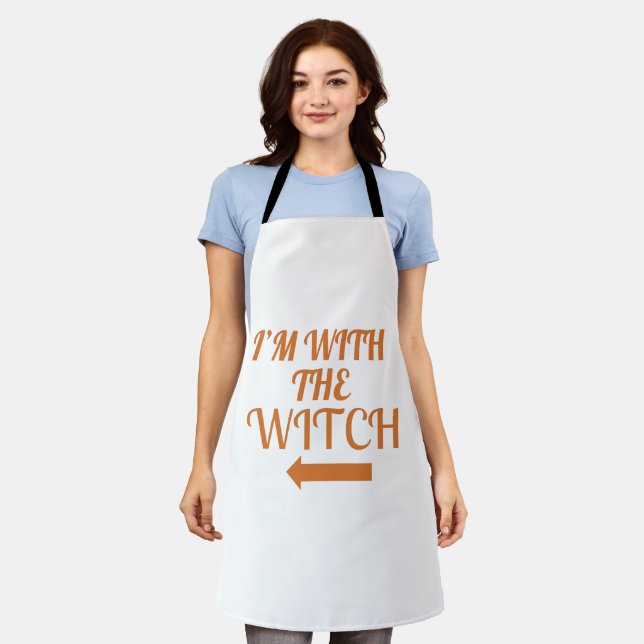 Delantal I’m With The Witch  Halloween Apron (Gastado)