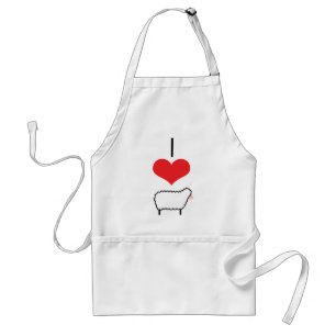 Delantal I ovejas del corazón (amor)