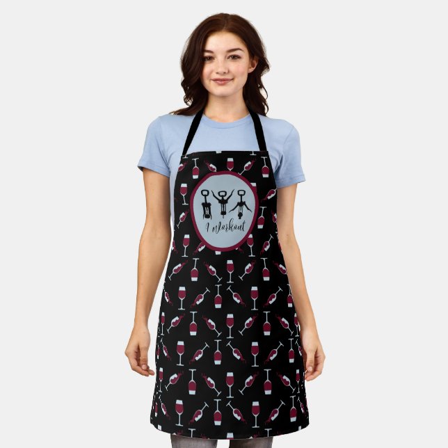 Delantal I Workout Corkbolt Funny Wine Chef Apron (Gastado)