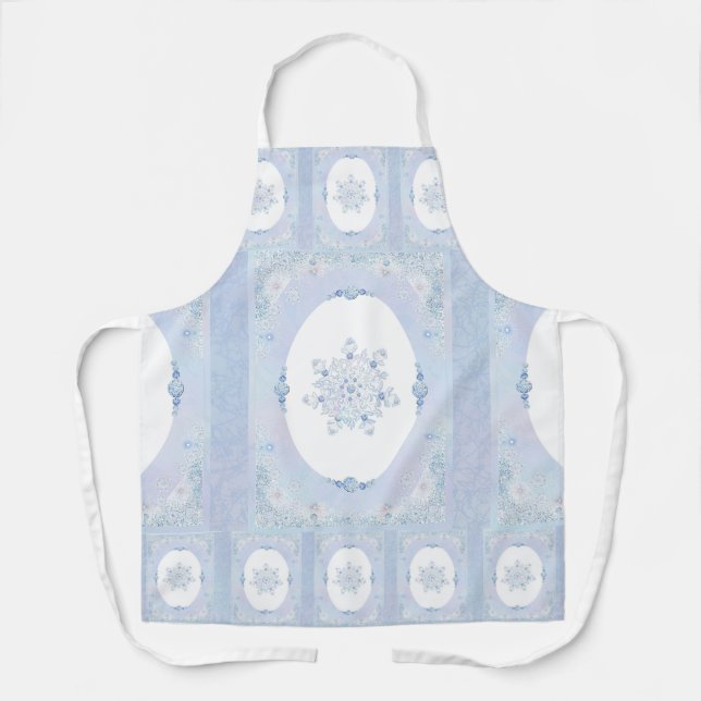 Delantal Ice Blue Snowflake (Anverso)