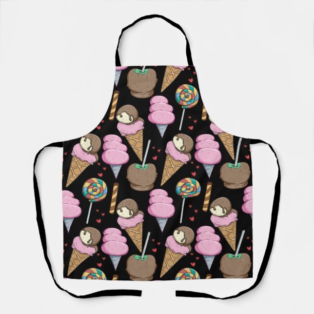Delantal Ice cream pattern | Lollies pattern | lollipop 24 (Anverso)
