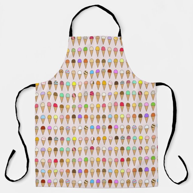 Delantal "Ice Creams of Many Flavors" Pattern (Anverso)