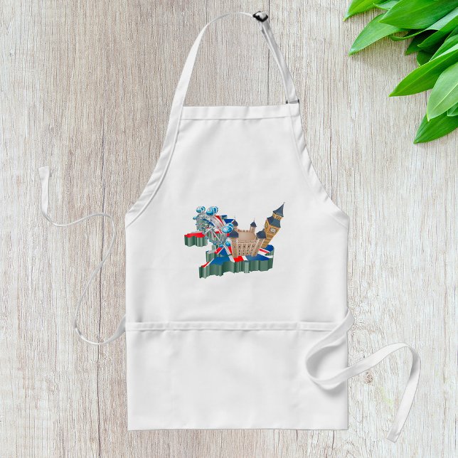 Delantal Icónicos monumentos de Londres Mapa británico de v (Subido por el creador)