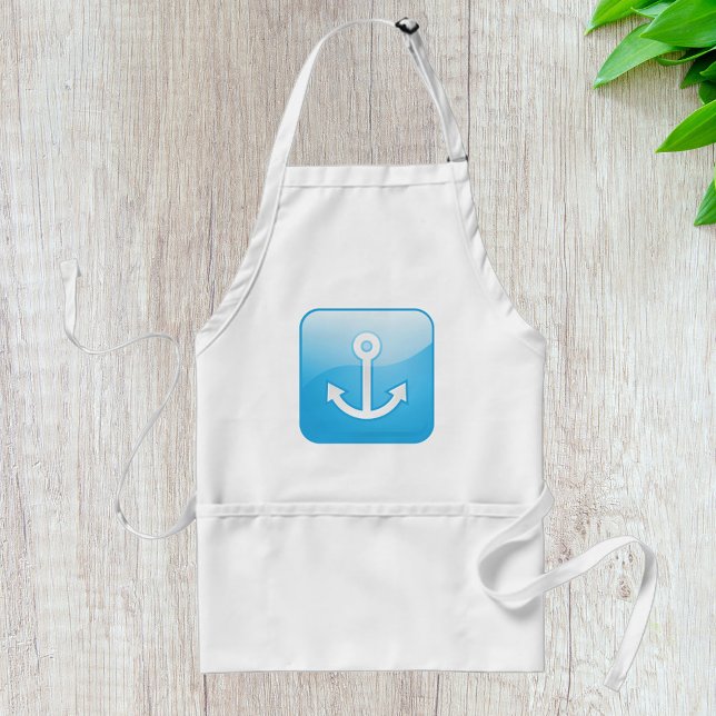 Delantal Icono nautical Blue Anchor Marítimo moderno (Subido por el creador)