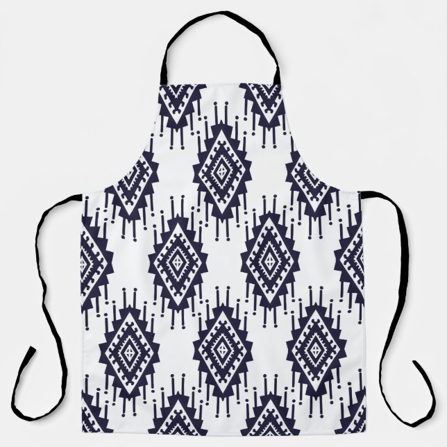 Delantal Ikat Boho Aztec Textile Motif (Anverso)