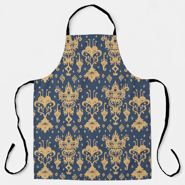 Delantal Ikat geometric folklore ornament. Oriental damask  (Anverso)