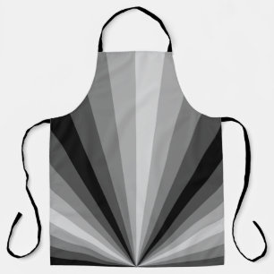 Delantal Ilusión óptica Apron de impresión todo sobre negro