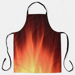 Delantal Ilustracion de fuego rojo