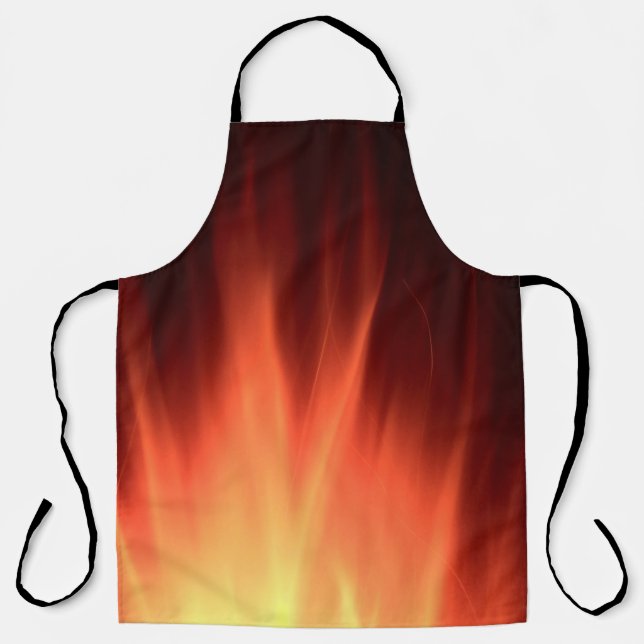 Delantal Ilustracion de fuego rojo (Anverso)