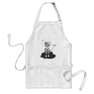 Delantal Ilustración de gato para niños, gatito de dibujos