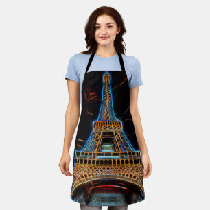 Delantal Ilustracion de la Torre Eiffel - París, Francia