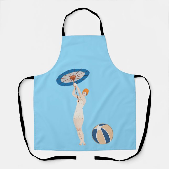 Delantal Ilustracion de moda Georges Barbier Au Lido 1924 (Anverso)