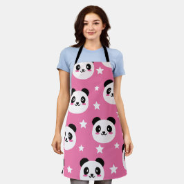 Delantal Ilustración de Panda Adorable