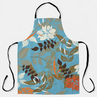 Delantal Ilustracion de patrón floral: Vintage sin foco