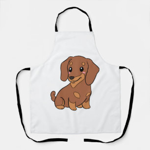 Delantal Ilustracion de perro de Dachshund