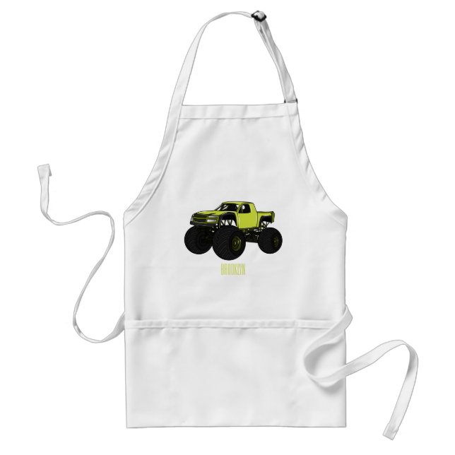 Delantal Ilustracion de personalizado de camión de monstruo (Frente)