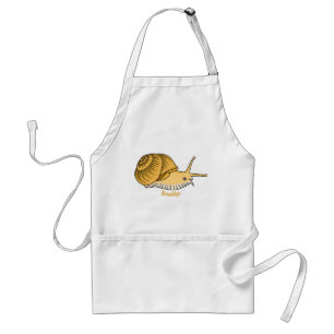 Delantal Ilustracion de personalizado de caracol amarillo