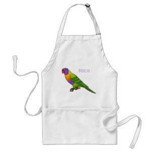 Delantal Ilustracion de personalizado de cocodrilo arcoiris