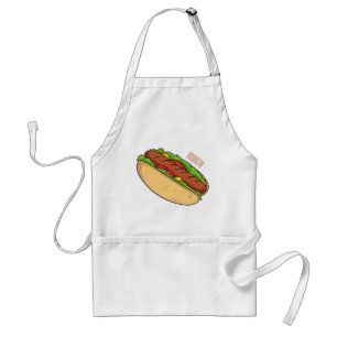 Delantal Ilustracion de personalizado de hot dog